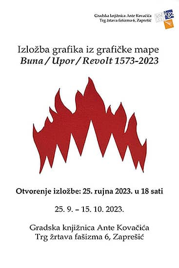 predstavljanje izložbe grafika iz grafičke mape Buna/Uper/Revolt 1573-2023